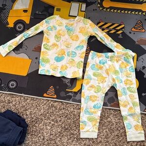 Burt's Bees Yellow and Green Kids Pajama Set